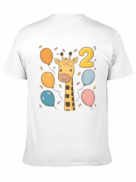 Camiseta Cumpleaños Dos Años con Jirafa