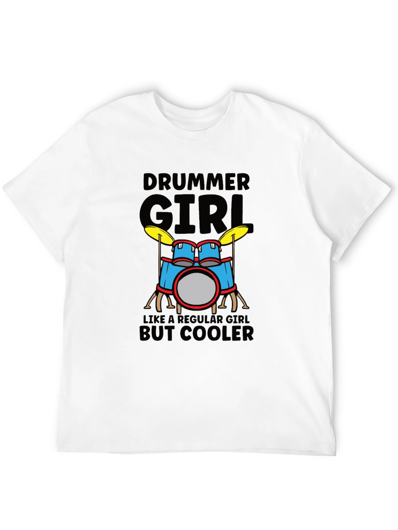 Camiseta Negra Drummer Girl But Cooler