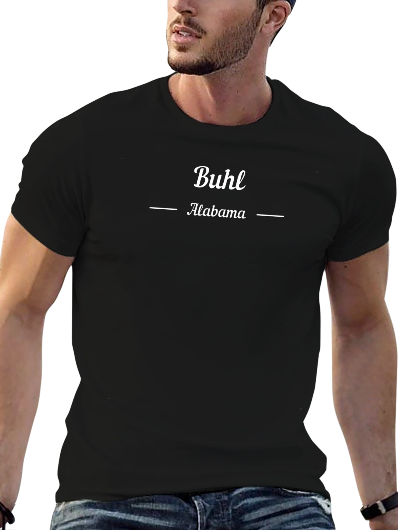 Camiseta Buhl Alabama Hombre Diseño Casual Algodón