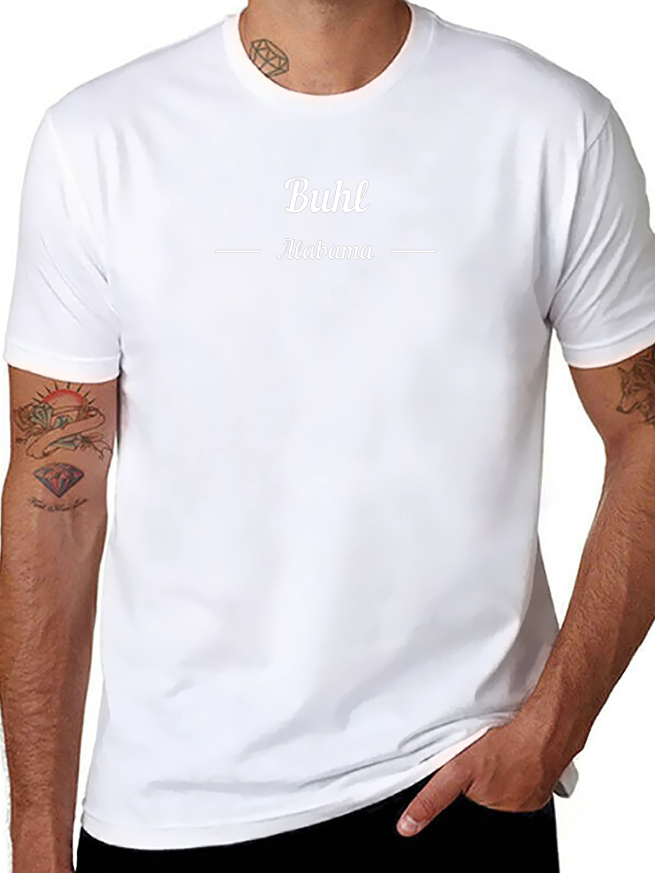 Camiseta Buhl Alabama Hombre Diseño Casual Algodón
