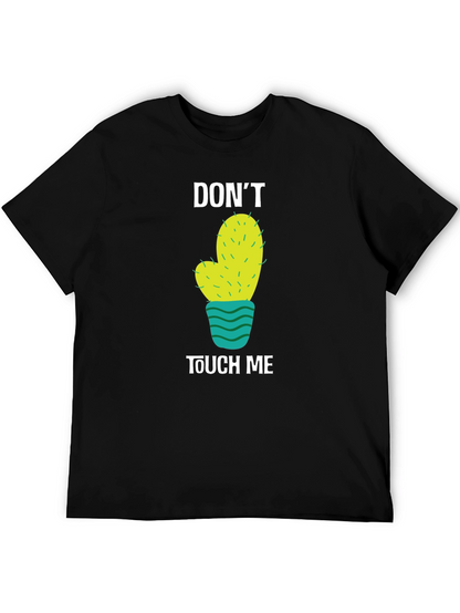 Camiseta Negra con Diseño de Cactus No me toques