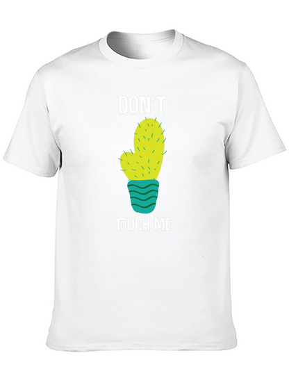 Camiseta Negra con Diseño de Cactus No me toques