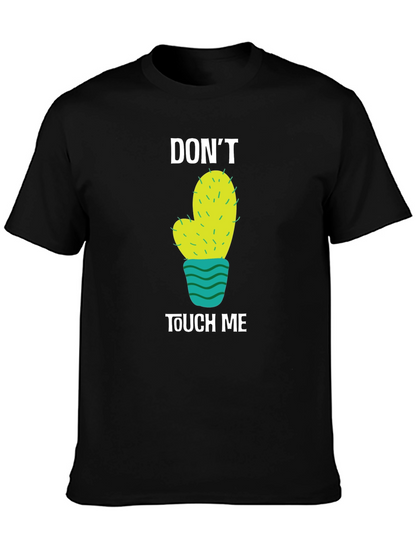 Camiseta Negra con Diseño de Cactus No me toques