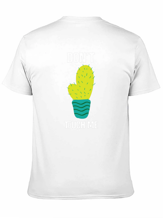 Camiseta Negra con Diseño de Cactus No me toques