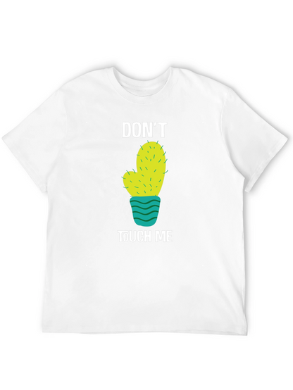 Camiseta Negra con Diseño de Cactus No me toques