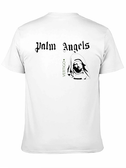Camiseta Negra Palm Angels Vertigo Estampada