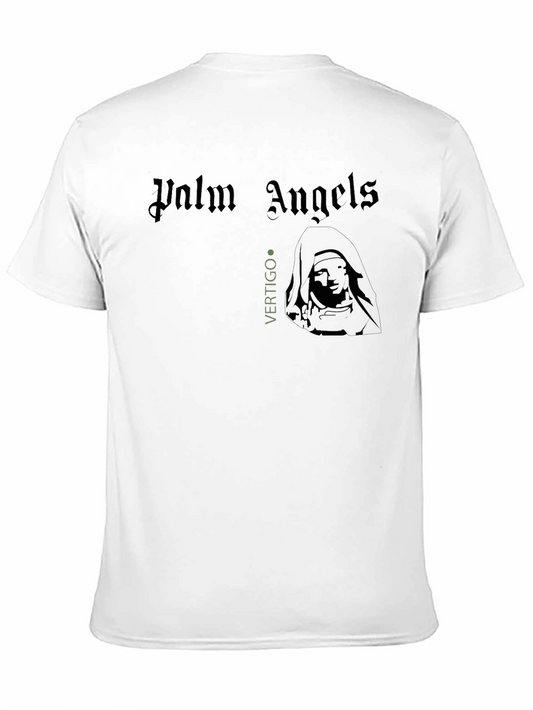 Camiseta Negra Palm Angels Vertigo Estampada