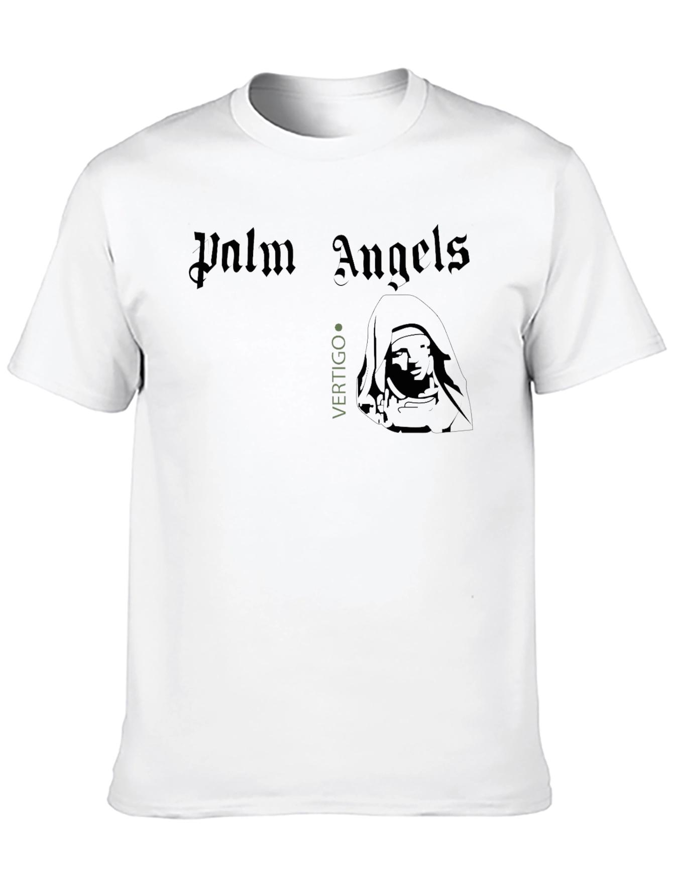Camiseta Negra Palm Angels Vertigo Estampada