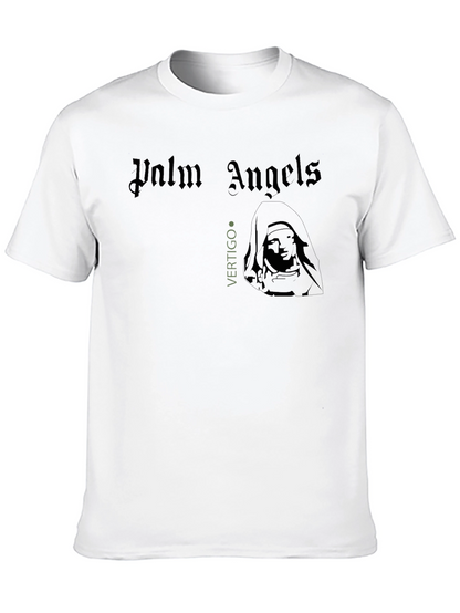 Camiseta Negra Palm Angels Vertigo Estampada