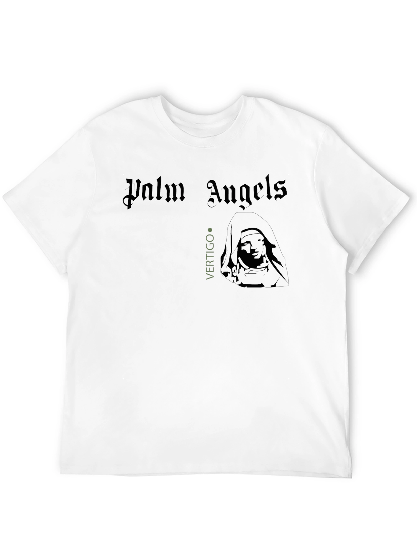 Camiseta Negra Palm Angels Vertigo Estampada