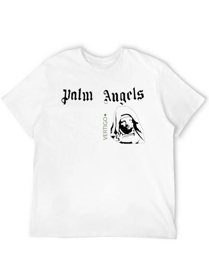 Camiseta Negra Palm Angels Vertigo Estampada