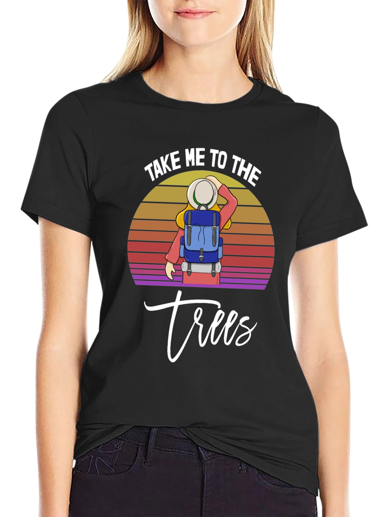 Camiseta Negra Llévame a los árboles