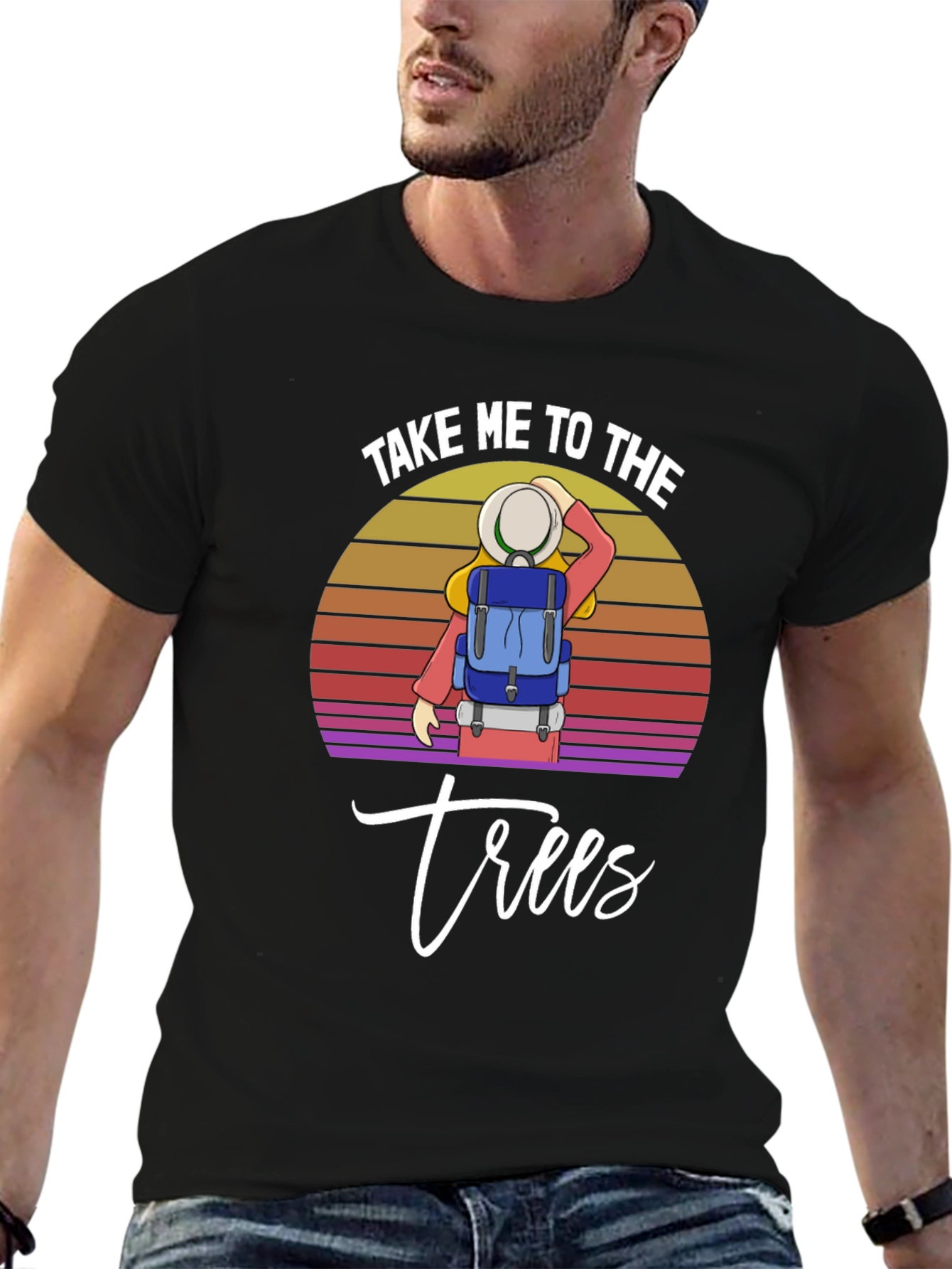 Camiseta Negra Llévame a los árboles