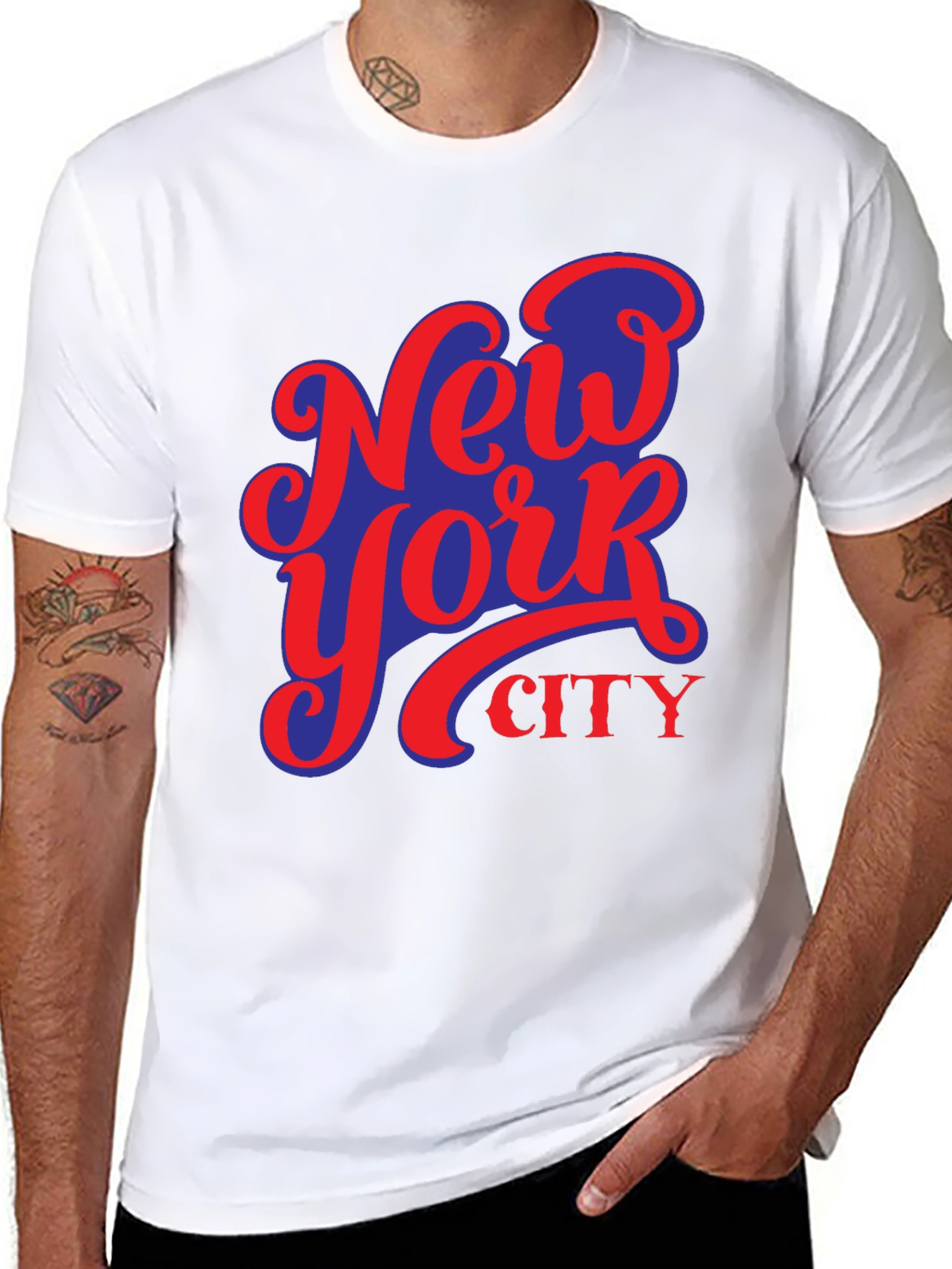 Camiseta Negra Nueva York City Diseño Urbano
