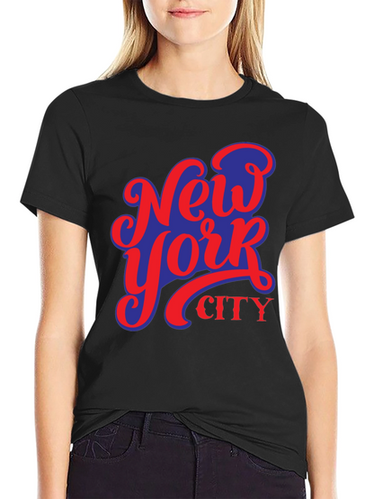 Camiseta Negra Nueva York City Diseño Urbano