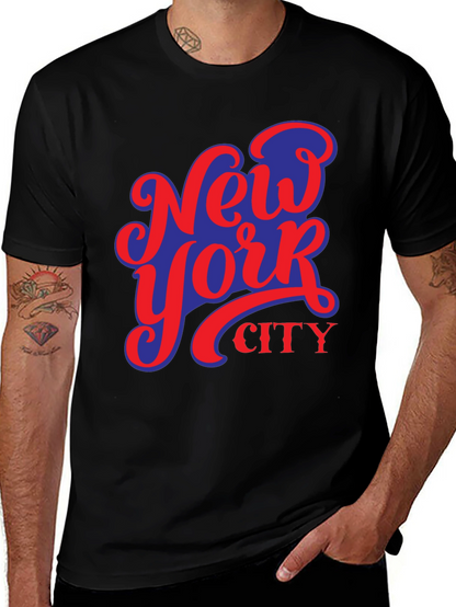 Camiseta Negra Nueva York City Diseño Urbano