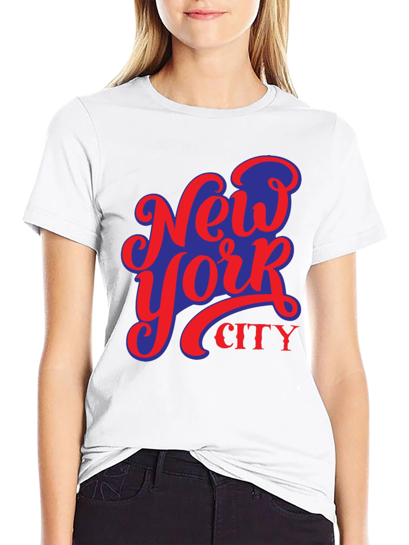 Camiseta Negra Nueva York City Diseño Urbano