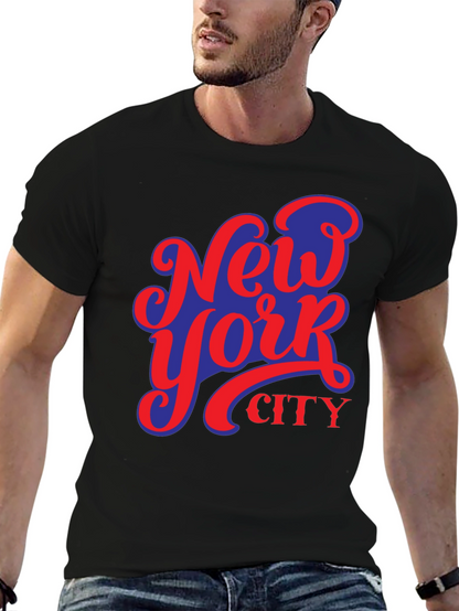 Camiseta Negra Nueva York City Diseño Urbano