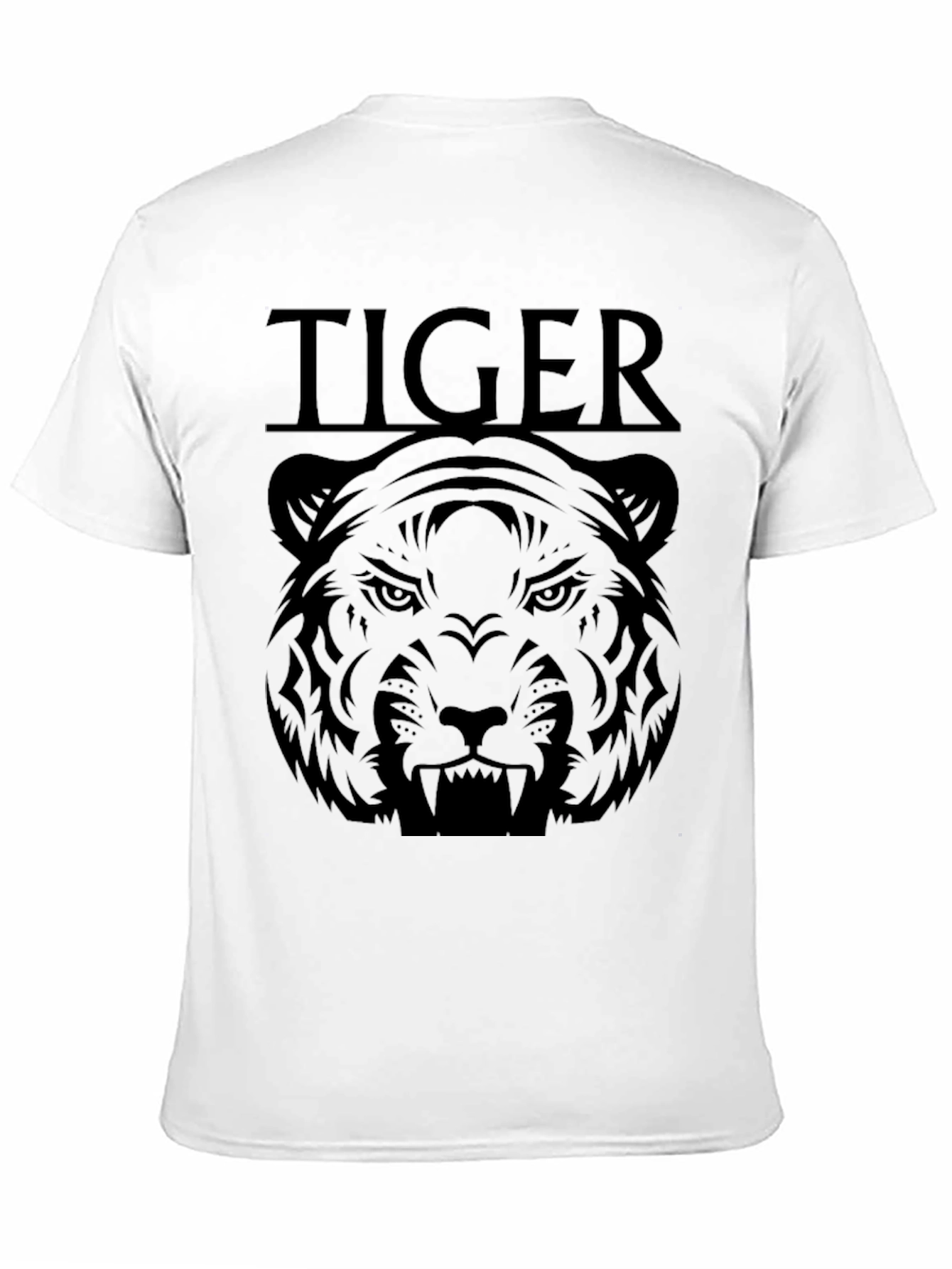 Camiseta Negra Estampada Tigre