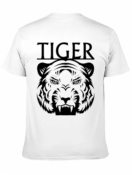 Camiseta Negra Estampada Tigre