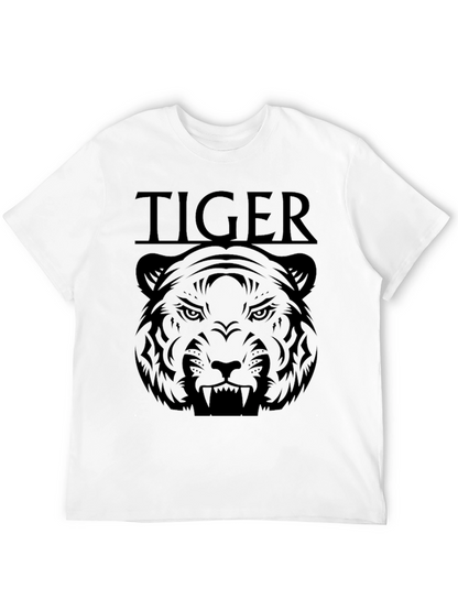 Camiseta Negra Estampada Tigre