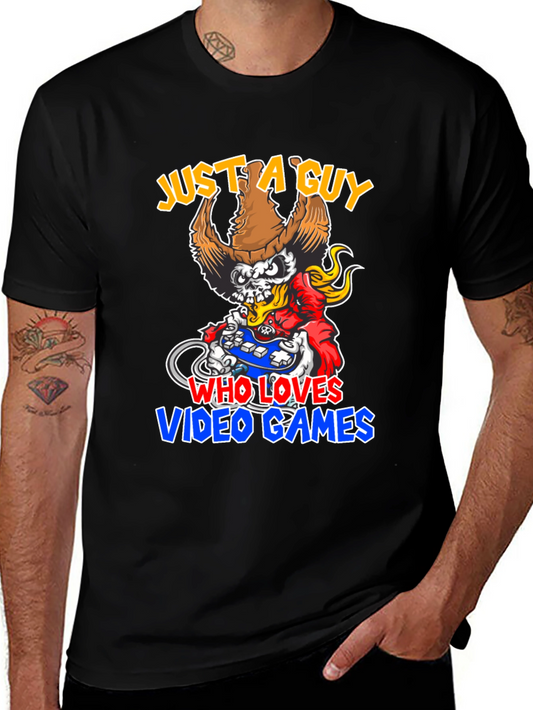 Camiseta Negra: Solo un Tipo Amante de los Videojuegos