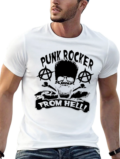 Camiseta Negra Punk Rocker From Hell
