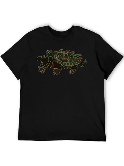 Camiseta Negra con Diseño de Tortuga Caimán