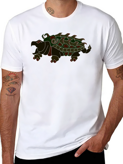 Camiseta Negra con Diseño de Tortuga Caimán