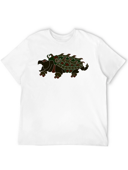 Camiseta Negra con Diseño de Tortuga Caimán