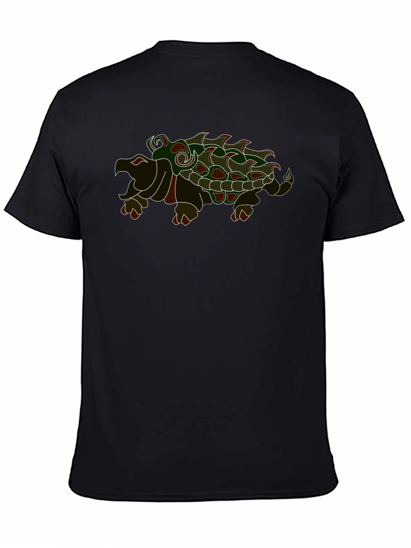 Camiseta Negra con Diseño de Tortuga Caimán