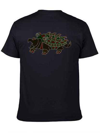 Camiseta Negra con Diseño de Tortuga Caimán