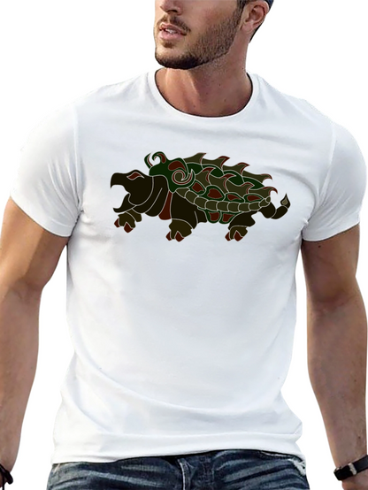 Camiseta Negra con Diseño de Tortuga Caimán