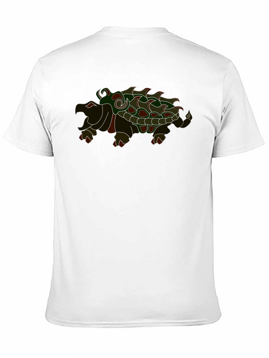 Camiseta Negra con Diseño de Tortuga Caimán