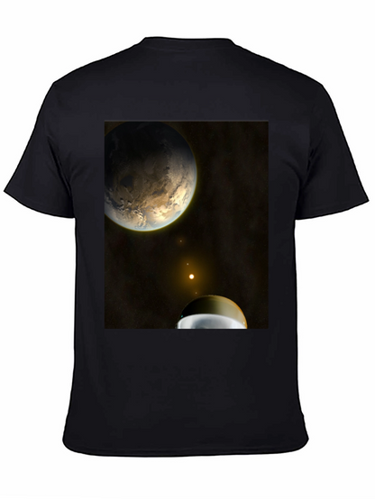 Camiseta Negra con Diseño Espacial