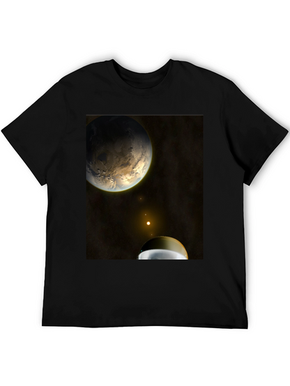 Camiseta Negra con Diseño Espacial