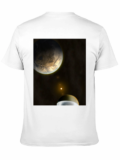 Camiseta Negra con Diseño Espacial