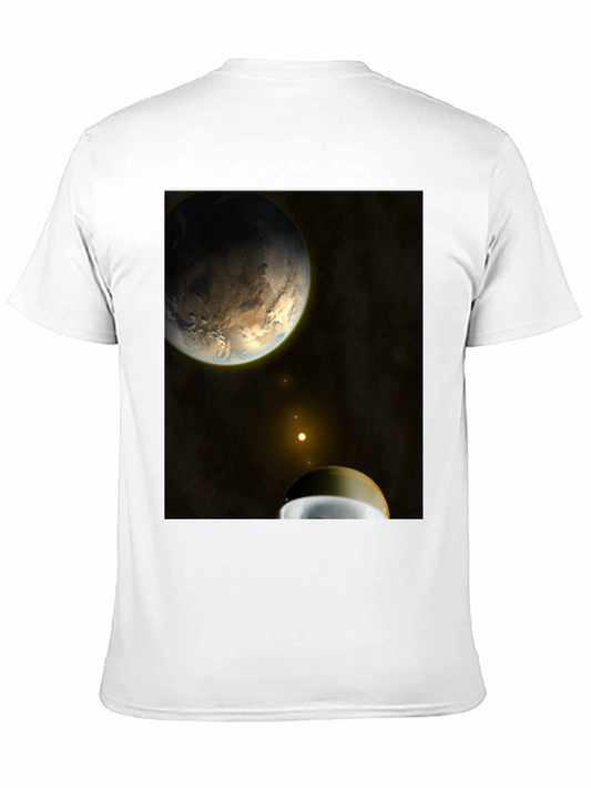 Camiseta Negra con Diseño Espacial