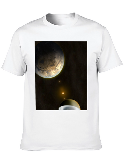 Camiseta Negra con Diseño Espacial