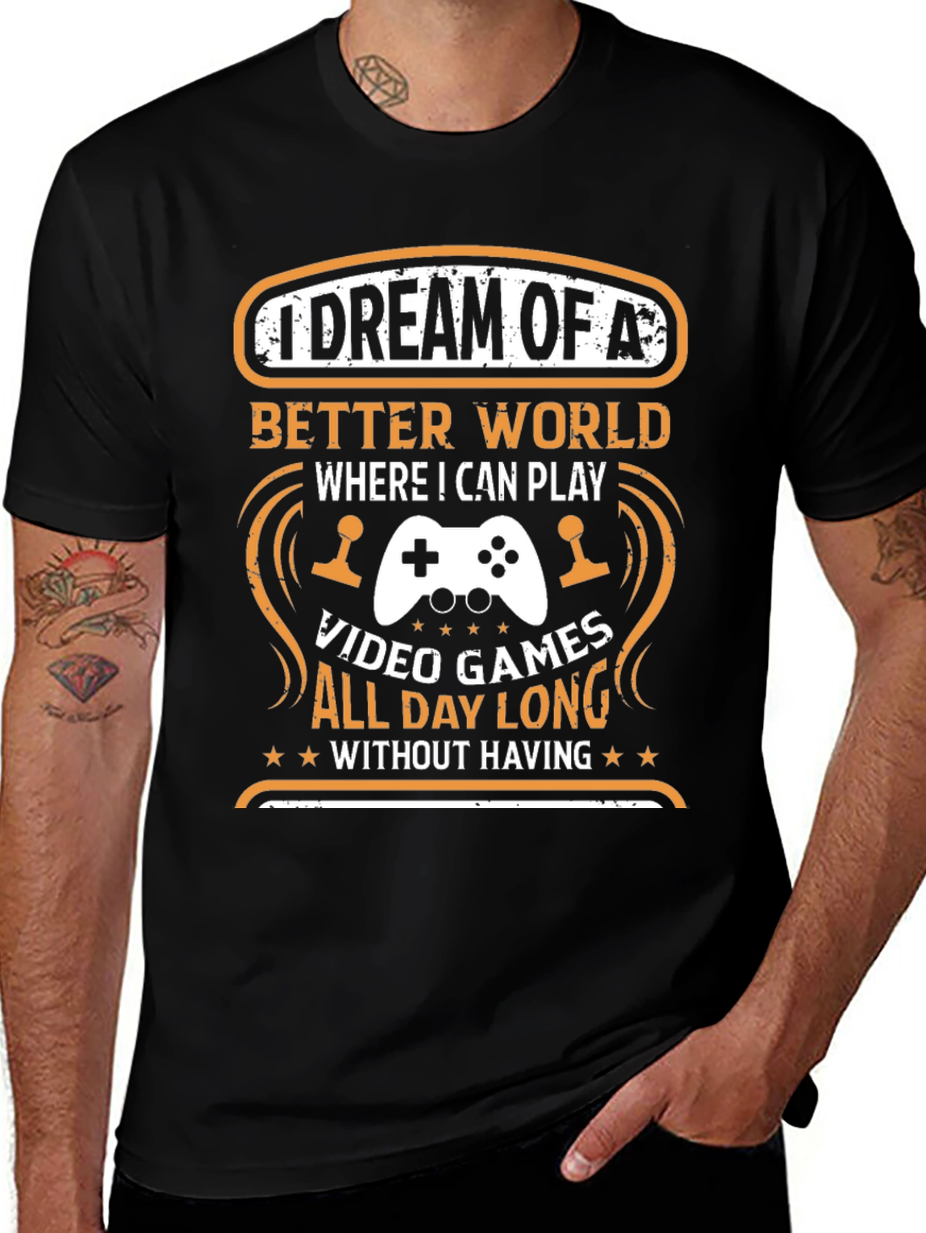 Camiseta Negra: Sueño de Videojuegos