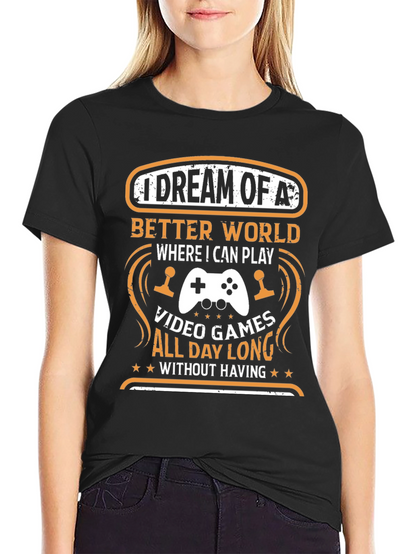 Camiseta Negra: Sueño de Videojuegos
