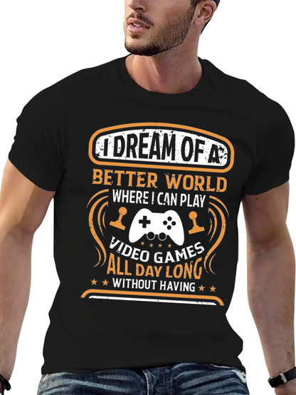 Camiseta Negra: Sueño de Videojuegos