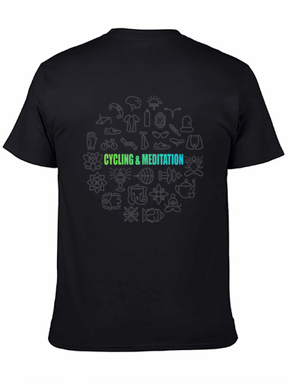 Camiseta Negra Ciclismo y Meditación
