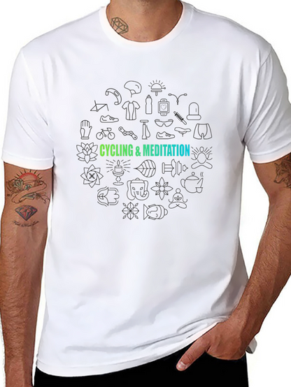 Camiseta Negra Ciclismo y Meditación