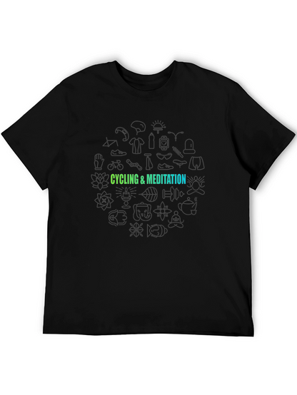 Camiseta Negra Ciclismo y Meditación