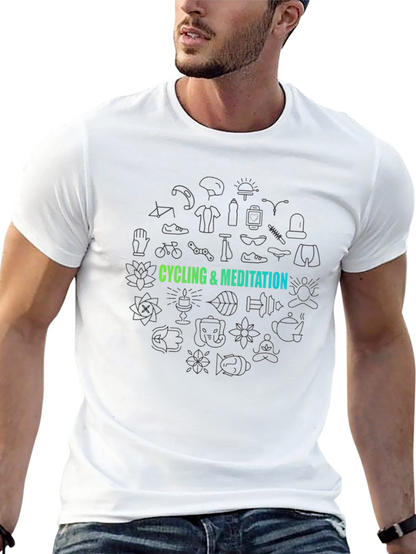Camiseta Negra Ciclismo y Meditación