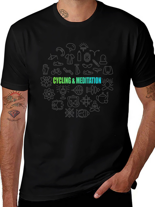 Camiseta Negra Ciclismo y Meditación