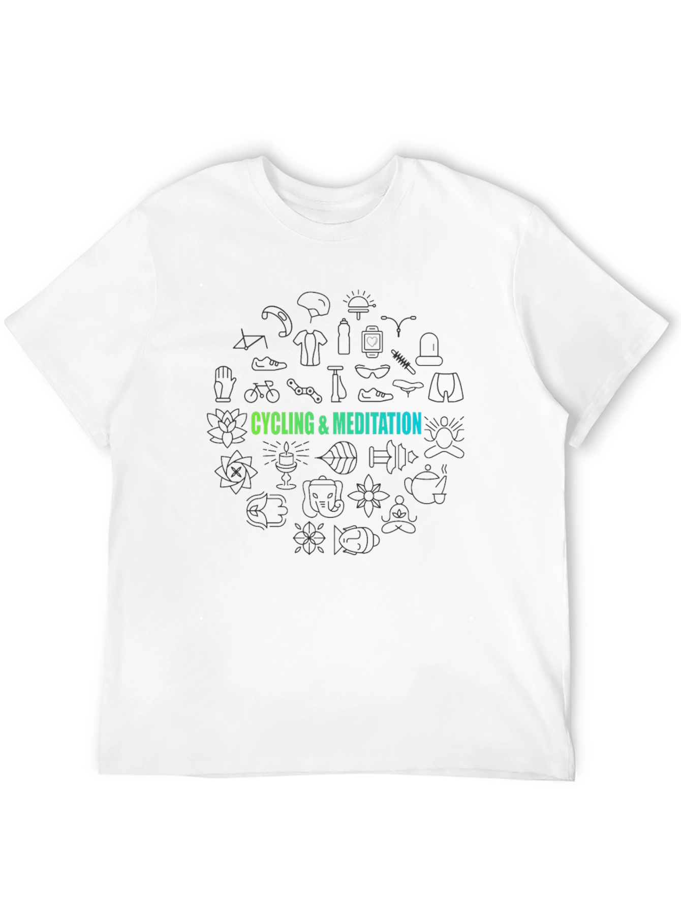Camiseta Negra Ciclismo y Meditación