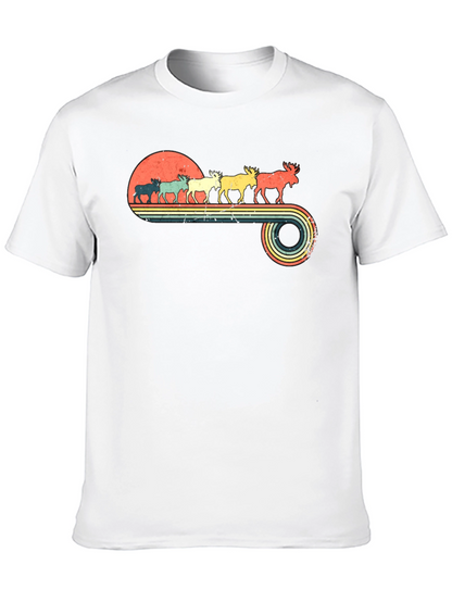 Camiseta Retro con Diseño de Alces