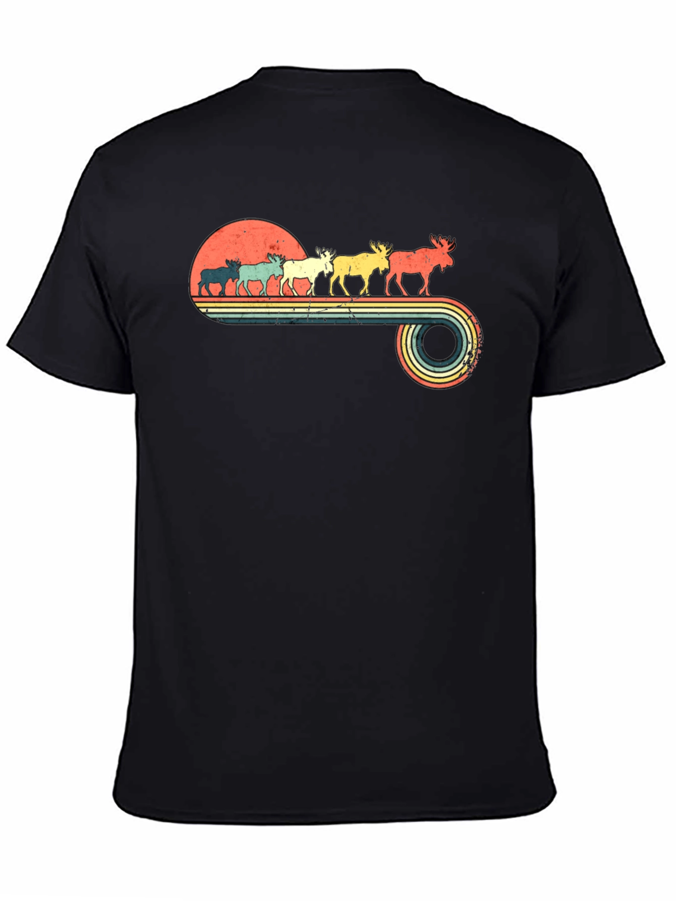 Camiseta Retro con Diseño de Alces